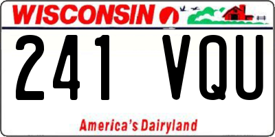 WI license plate 241VQU