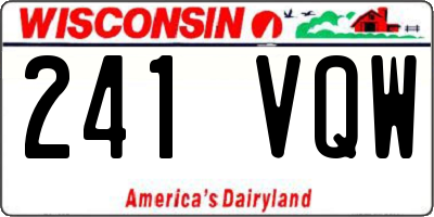 WI license plate 241VQW