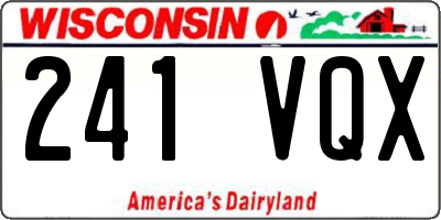 WI license plate 241VQX