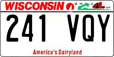 WI license plate 241VQY