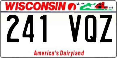 WI license plate 241VQZ
