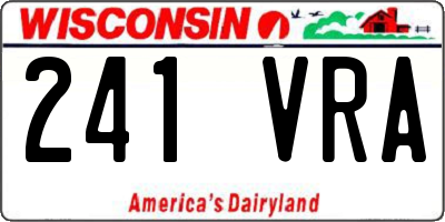 WI license plate 241VRA