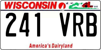 WI license plate 241VRB