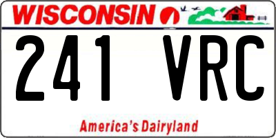 WI license plate 241VRC