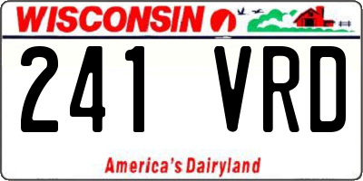 WI license plate 241VRD