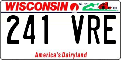 WI license plate 241VRE