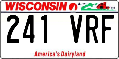 WI license plate 241VRF