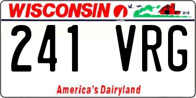 WI license plate 241VRG