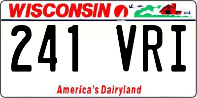 WI license plate 241VRI