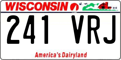 WI license plate 241VRJ