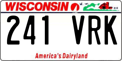 WI license plate 241VRK