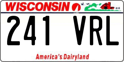 WI license plate 241VRL