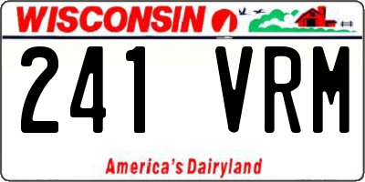 WI license plate 241VRM