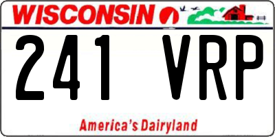 WI license plate 241VRP