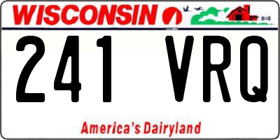 WI license plate 241VRQ