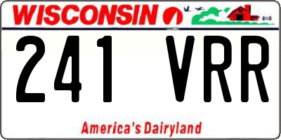 WI license plate 241VRR