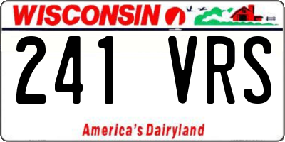 WI license plate 241VRS