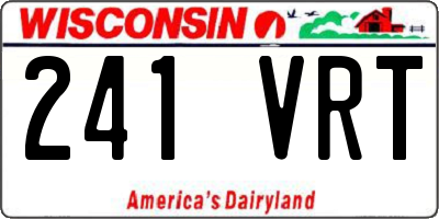 WI license plate 241VRT
