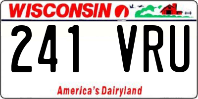 WI license plate 241VRU