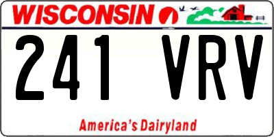 WI license plate 241VRV