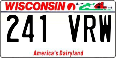 WI license plate 241VRW