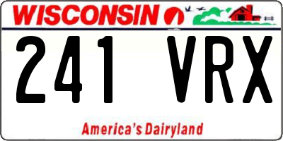 WI license plate 241VRX