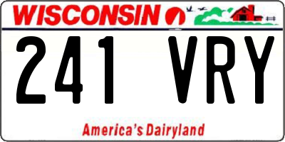 WI license plate 241VRY