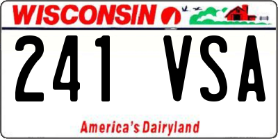 WI license plate 241VSA