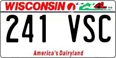 WI license plate 241VSC