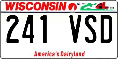 WI license plate 241VSD