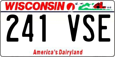 WI license plate 241VSE