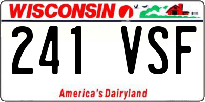WI license plate 241VSF