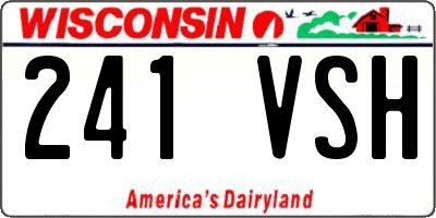 WI license plate 241VSH