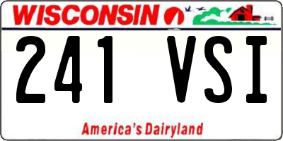 WI license plate 241VSI
