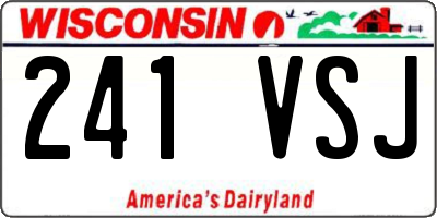 WI license plate 241VSJ