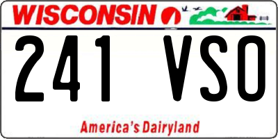 WI license plate 241VSO