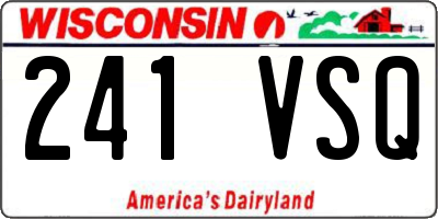WI license plate 241VSQ