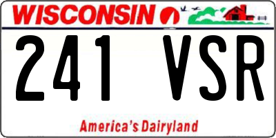 WI license plate 241VSR