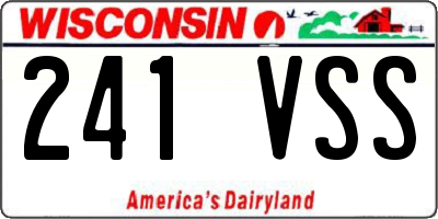 WI license plate 241VSS