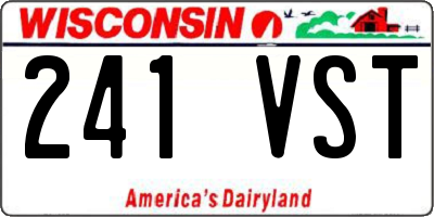 WI license plate 241VST
