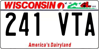 WI license plate 241VTA