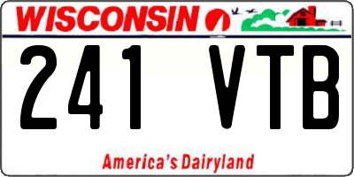 WI license plate 241VTB