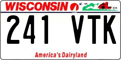 WI license plate 241VTK