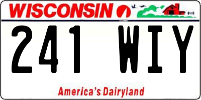 WI license plate 241WIY