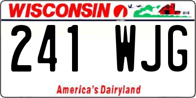 WI license plate 241WJG