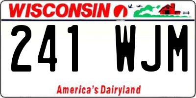 WI license plate 241WJM