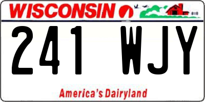 WI license plate 241WJY