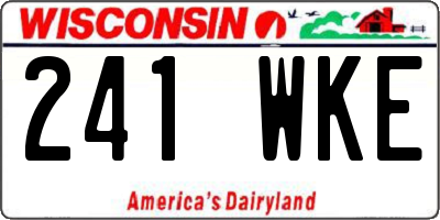 WI license plate 241WKE