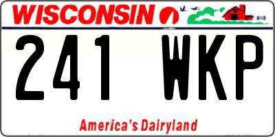 WI license plate 241WKP
