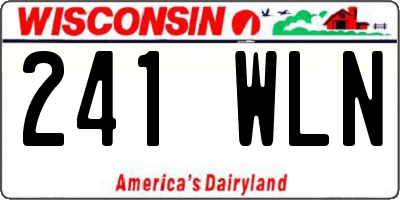 WI license plate 241WLN